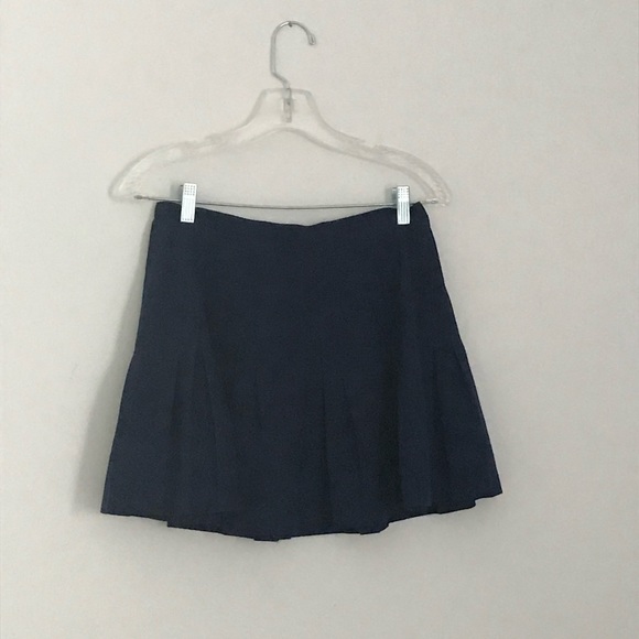 Navy Blue J. Crew Pleated Tennis Skirt - Picture 2 of 2